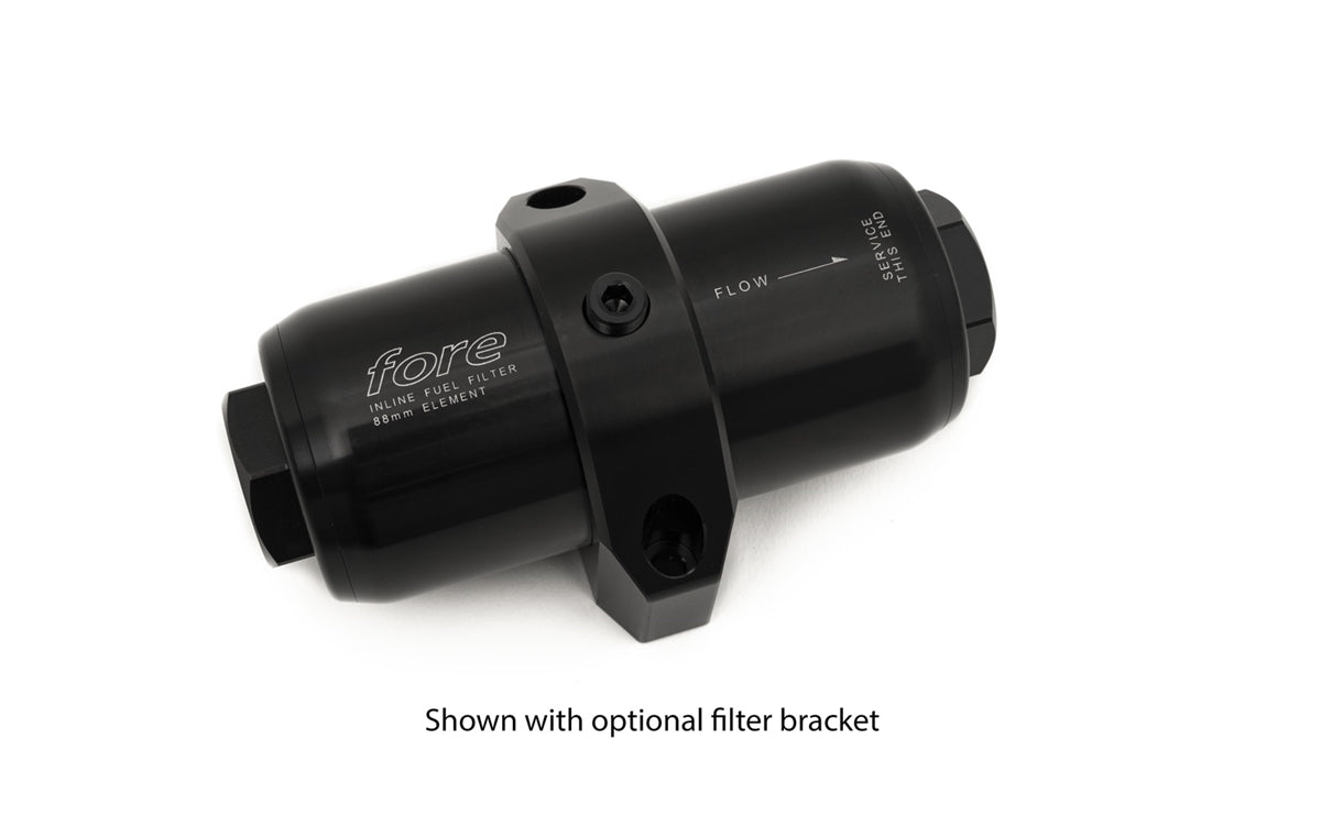 Billet Fuel Filter by Fore Innovations - 10 micron - 88mm - AN