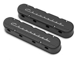 Holley 2 Piece "Chevrolet" Script LS Valve Covers - Hidden Coils