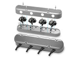 Holley 2 Piece Finned LS Valve Covers - Hidden Coils