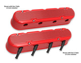 Holley 2 Piece Finned LS Valve Covers - Hidden Coils