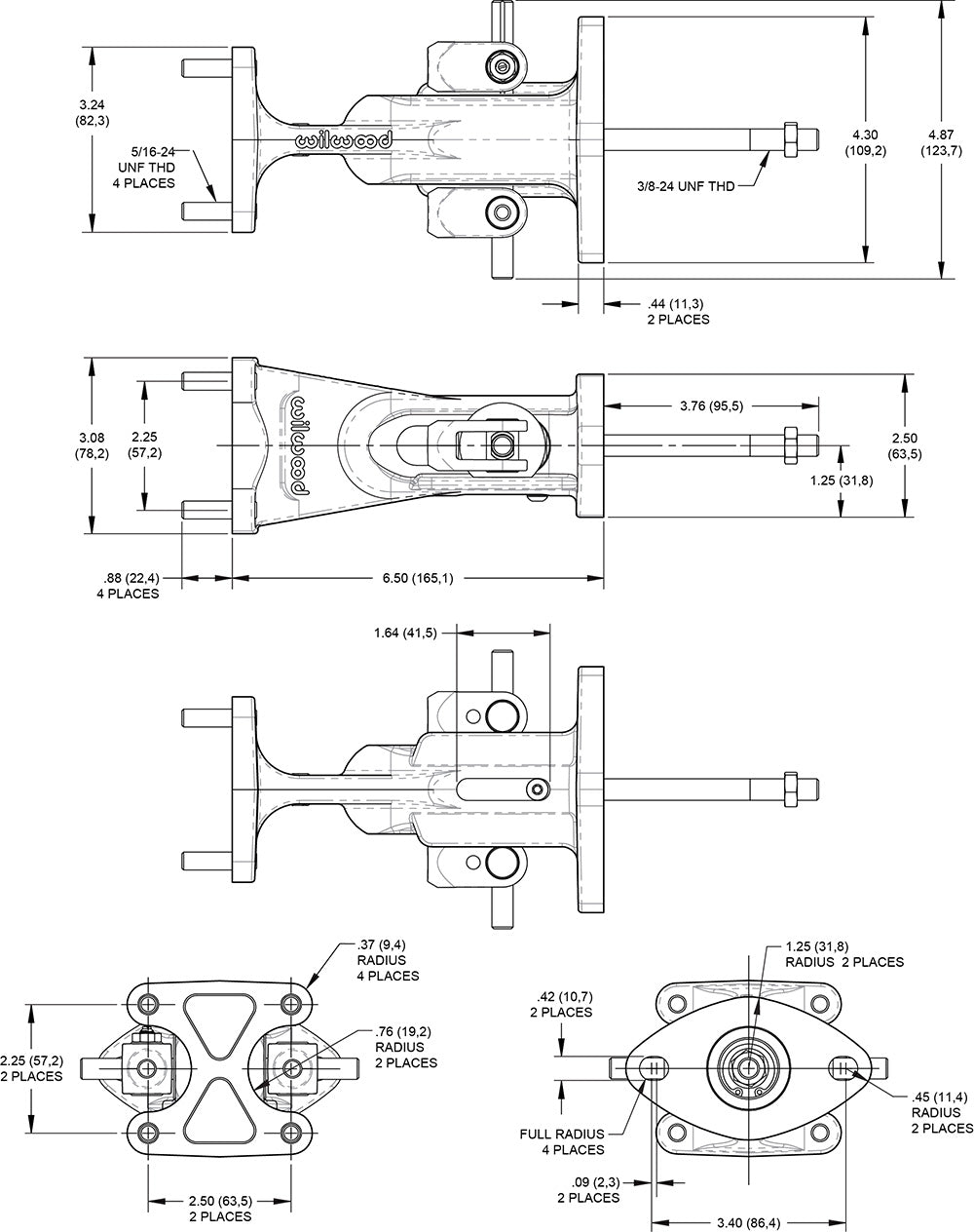 Universal Tandem-Mount Bolt-On Balance Bar Assembly by Wilwood