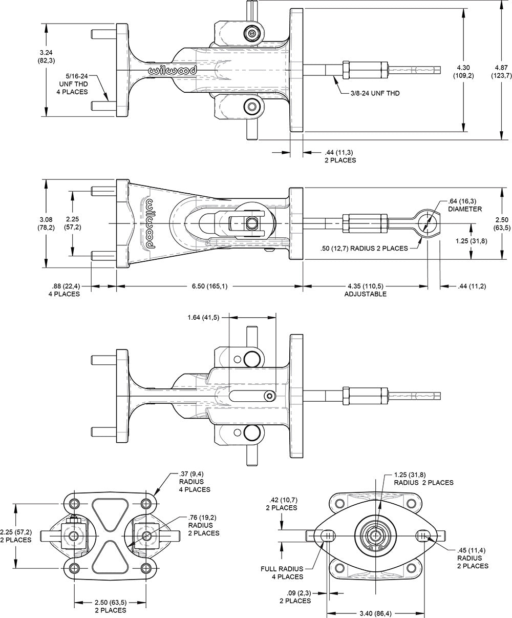 Universal Tandem-Mount Bolt-On Balance Bar Assembly by Wilwood
