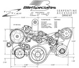 Gen V LT4 Wet Sump Accessory Drive - Billet with AC, PS, Alternator