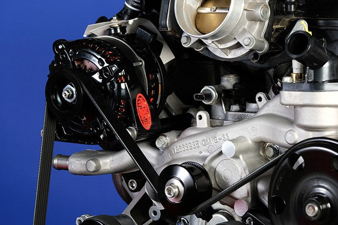 L83 / L86 Billet Accessory Drive System - Black - AC - PS - Alternator