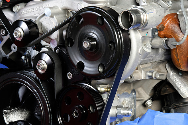 L83 / L86 Billet Accessory Drive System - Black - AC - PS - Alternator