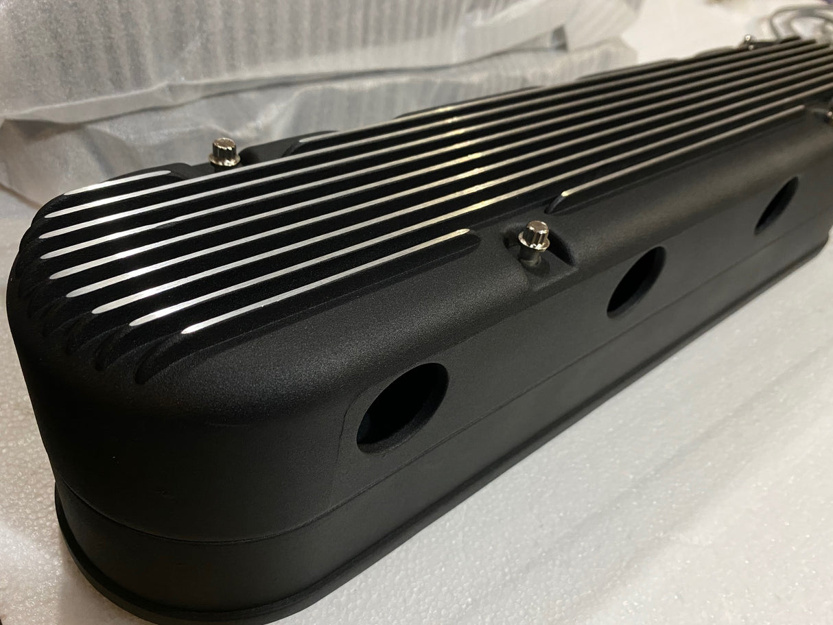 2-Piece LS Valve Covers - Hidden Coils - Finned