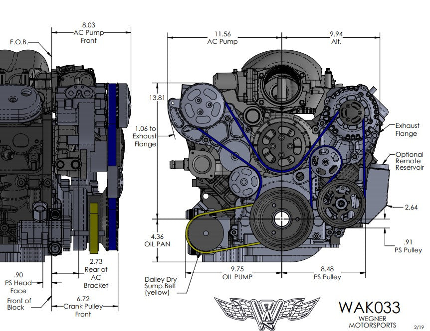 Billet Accessory Drive LS1 LS2 LS3 LS6 LSX - Serpentine
