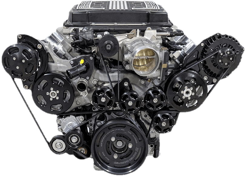 Billet LT4 Accessory Drive - Wet Sump 6.2L Supercharged Serpentine Kit by Wegner