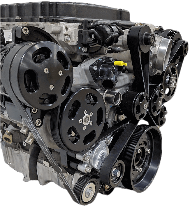 Billet LT4 Accessory Drive - Wet Sump 6.2L Supercharged Serpentine Kit by Wegner