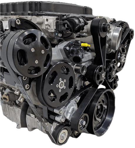 Billet LT4 Accessory Drive - Wet Sump 6.2L Supercharged Serpentine Kit by Wegner