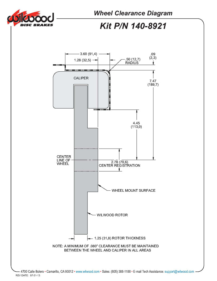 Wilwood C5/C6 13.06" 6-piston Superlite front brake kit - DSE / Art Morrison / SpeedTech ATS