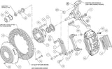 Wilwood 2-pc 12.88" Rotor, 6-Piston Superlite Front Brake Kit for A/F/X Spindles