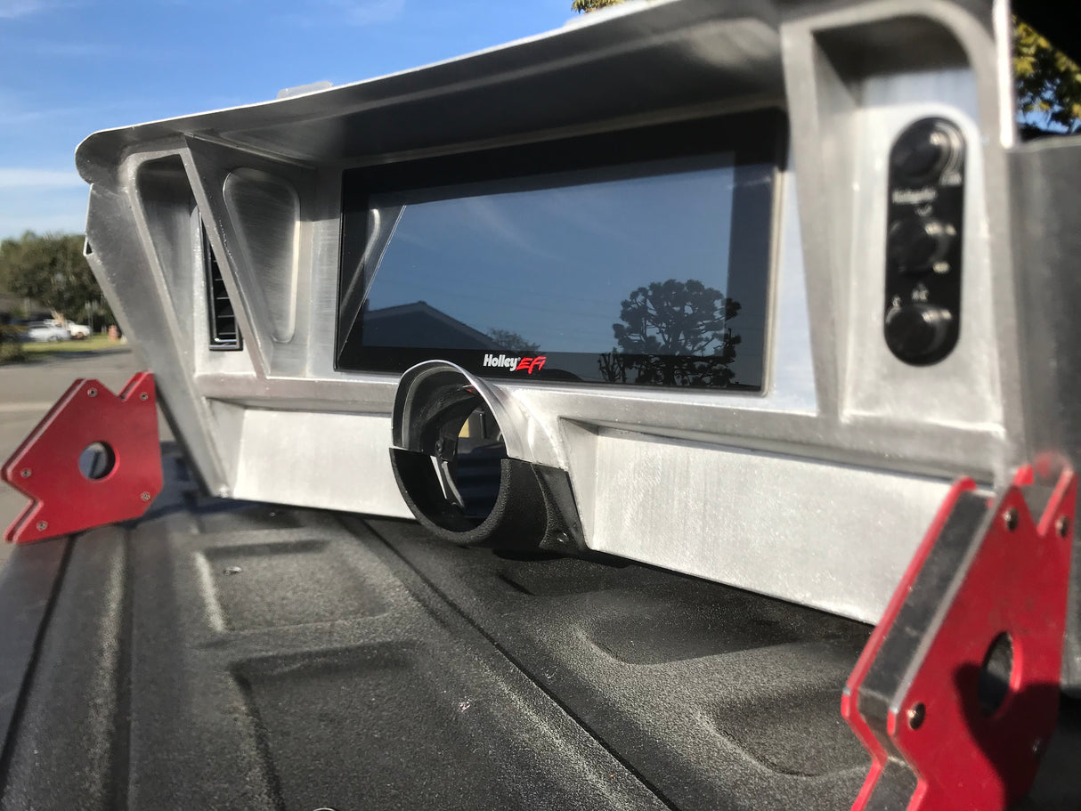 1969 Camaro Aluminum Gauge Carrier Bezel For 12.3" Holley Pro Dash - Nova