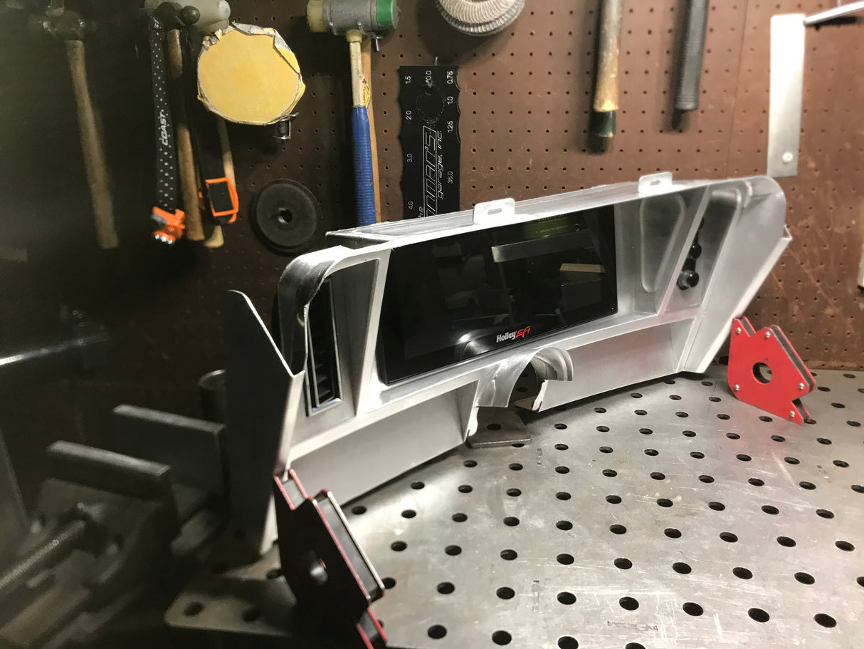 1969 Camaro Aluminum Gauge Carrier Bezel For 12.3" Holley Pro Dash - Nova