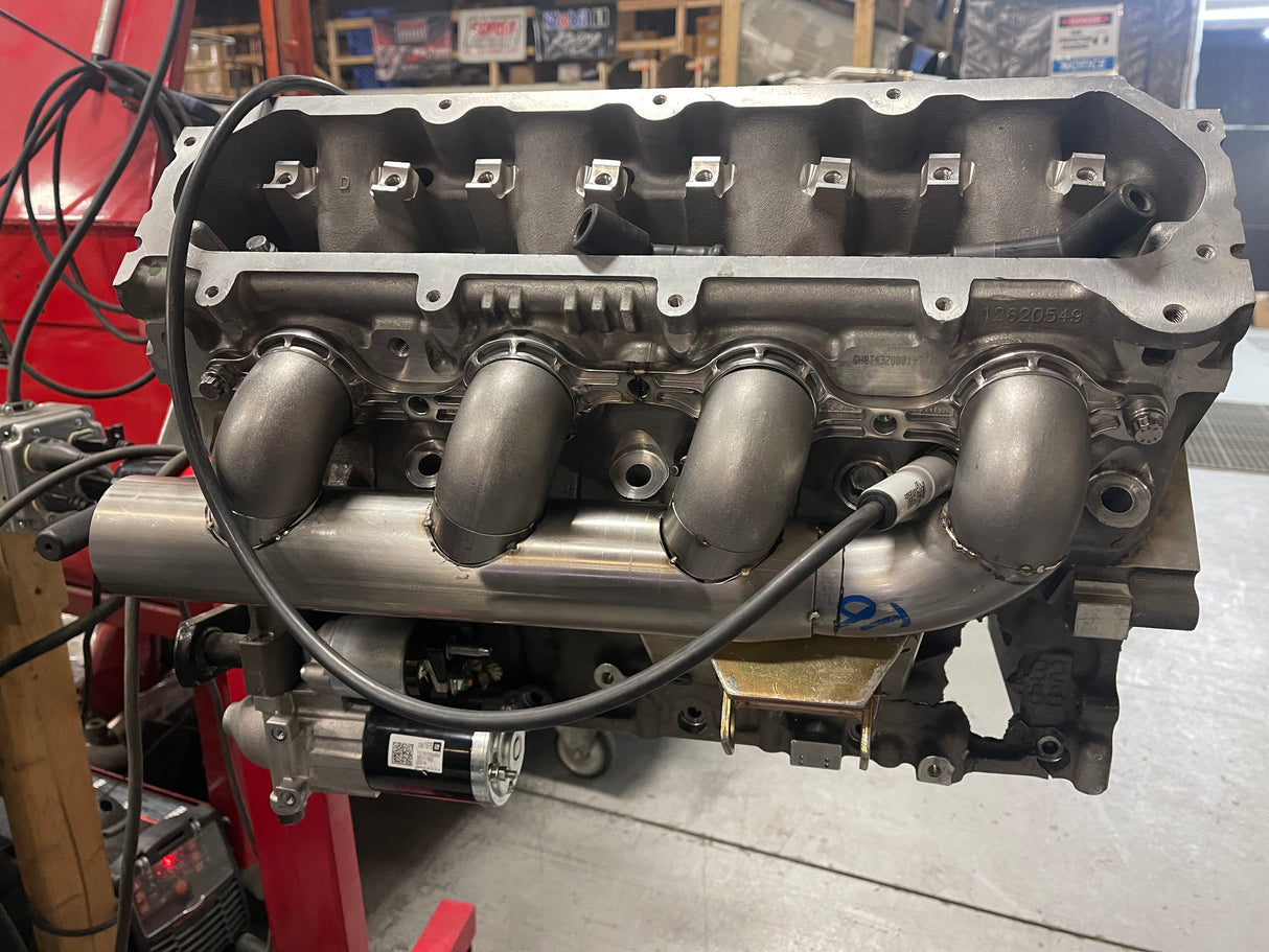 Turbo Headers 1-7/8" Up & Forward Facing 304 Stainless Steel For GM LS Engines (LS1 LS2 LS3 LS6 LS7) - Turbo Conversion