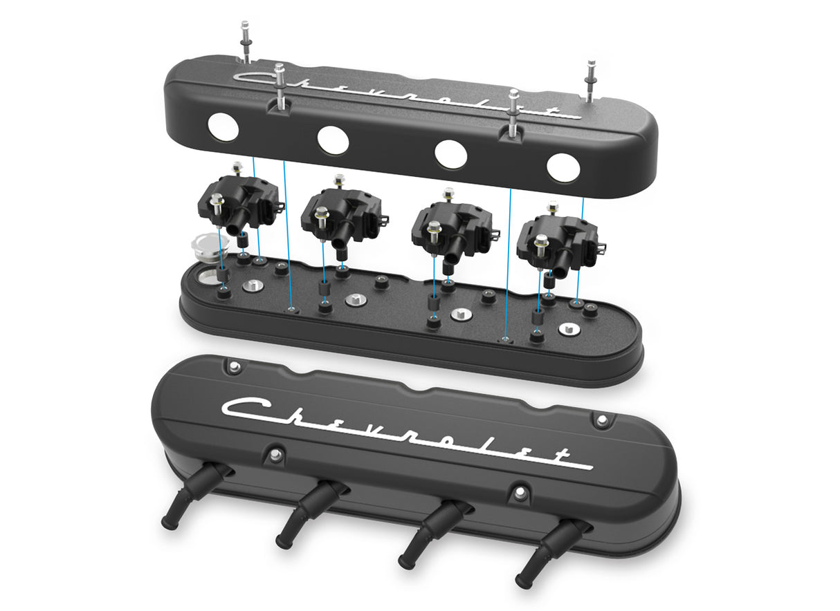 Holley 2-piece “Chevrolet” Script LS Valve Covers