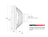 Holley RetroBright LED Headlights - 5.75" Round - Classic