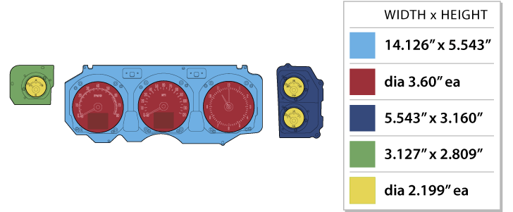 Dakota Digital RTX 1970-1972 Chevelle SS Gauges - Monte Carlo El Camino